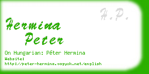 hermina peter business card